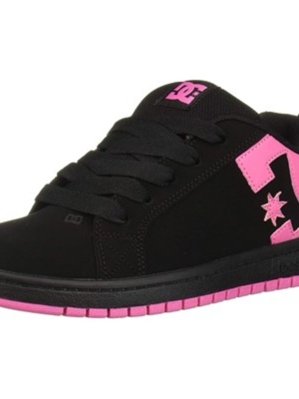 DC - Girls Court Graffik Lowtop Shoes, 5.5 US big kid, color black/pink. - Picture 1 of 5